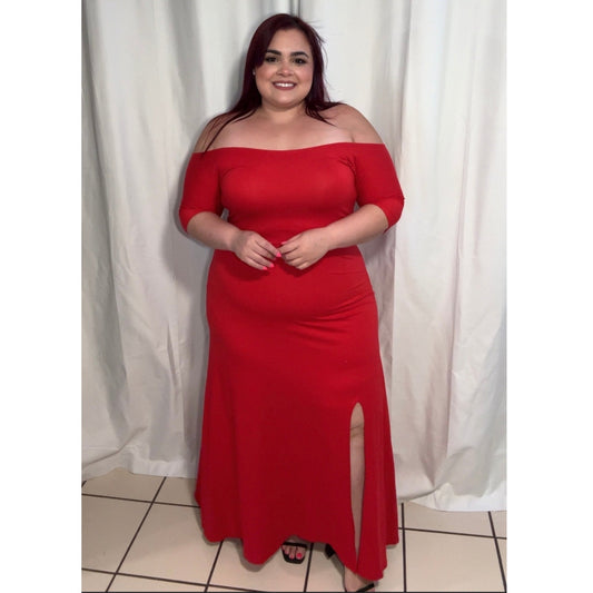 Off shoulder maxi dress