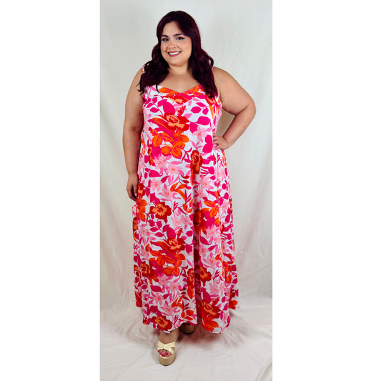 Vibrant Maxi Dress-2X/3X One of a Kind