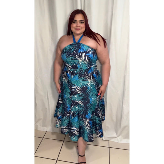 Hot honey midi dress/ halter
