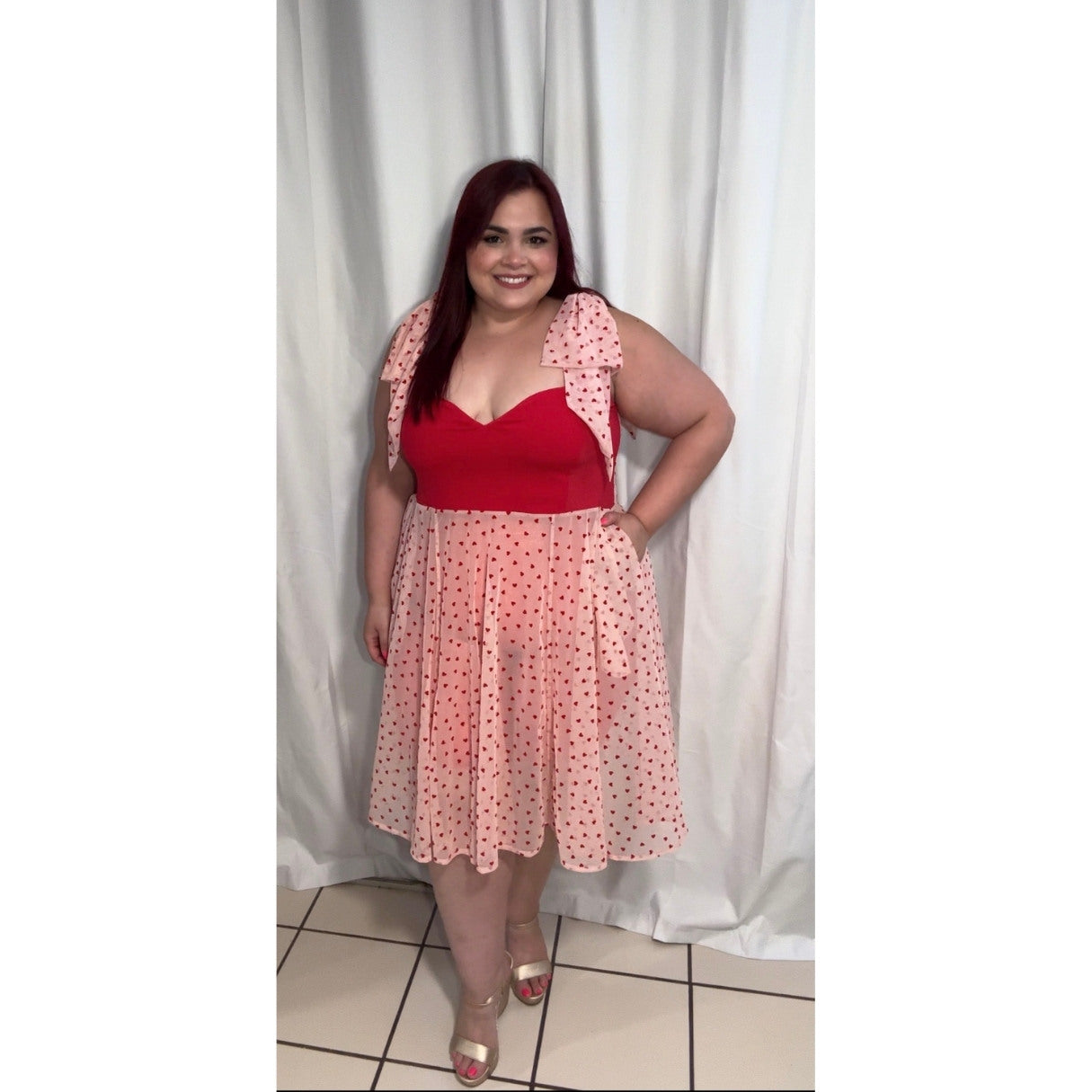 Sweetheart mesh dress & shorts